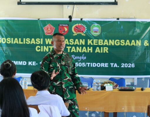 Dari Sekolah untuk Indonesia, TMMD ke-129 Kodim 1505/Tidore Bekali Pelajar dengan Wawasan Kebangsaan