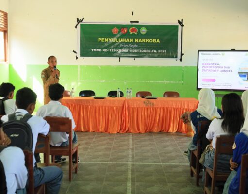 Selamatkan Masa Depan Bangsa, Satgas TMMD ke-129 Kodim 1505/Tidore Gelar Penyuluhan Bahaya Narkoba