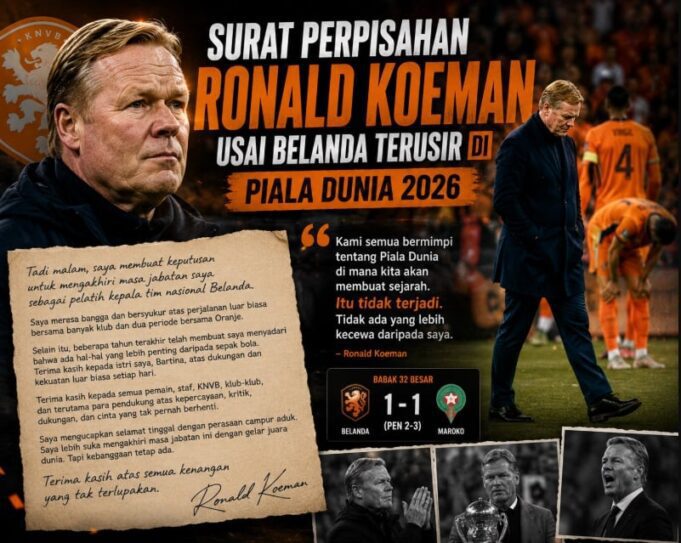 Belanda Tersingkir di 32 Besar, Ronald Koeman Mundur dari Timnas