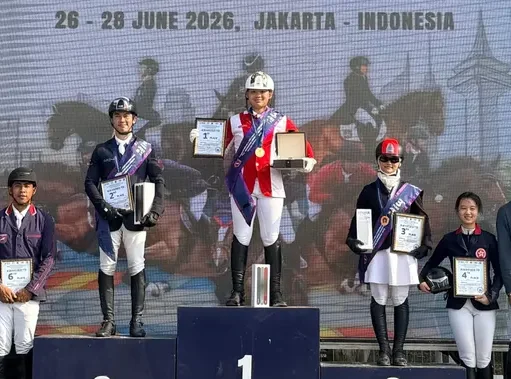 Brandon Toa Raih Emas di AEF/Mantena Cup, Selamatkan Prestasi Berkuda Indonesia di Asia