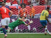 Brasil vs Norwegia Berakhir 0-0 di Babak Pertama, Penalti Guimaraes Gagal Dikonversi