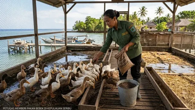 Inovasi-Kandang-Bebek-Ubah-Sampah-Organik-jadi-Pakan-Ternak-di-Kepulauan-Seribu