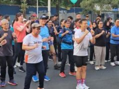 Menkes Budi Gunadi dan Gubernur Pramono Jogging Bareng di CFD Kuningan