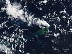 NASA Deteksi Letusan Gunung Api Bawah Laut di Laut Bismarck