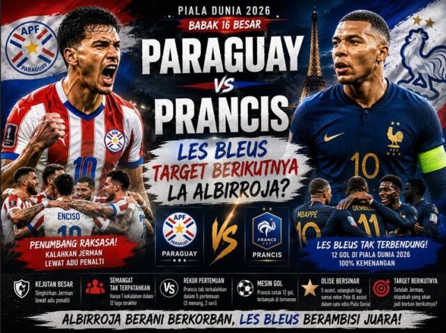 Paraguay-Hadapi-Ujian-Berat-Lawan-Prancis-di-16-Besar-Piala-Dunia-2026