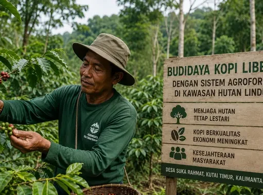 Petani di Kaltim Bangun Ekonomi Hijau Lewat Kopi Liberika di Hutan Lindung