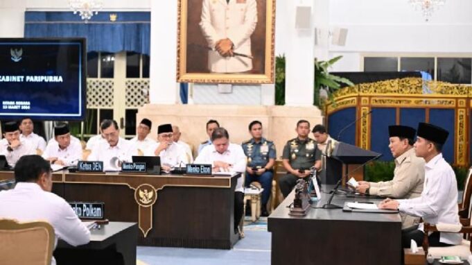 Prabowo Pimpin Sidang Kabinet, Bahas Evaluasi Program dan Hemat Anggaran