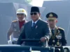 Prabowo Pimpin Upacara HUT ke-80 Bhayangkara di Cikeas