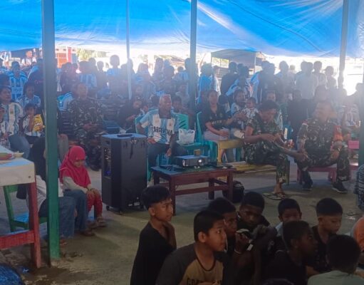 Tumbuhkan Semangat Kebersamaan, Kodim 1710/Mimika Kembali Gelar Nobar Piala Dunia Bersama Masyarakat