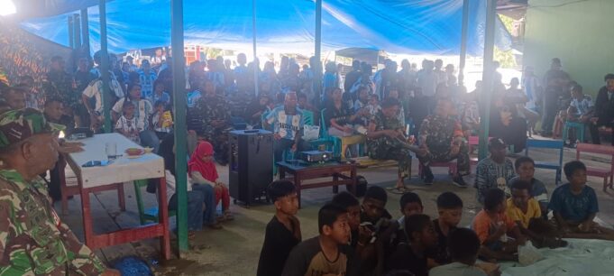 Tumbuhkan Semangat Kebersamaan, Kodim 1710/Mimika Kembali Gelar Nobar Piala Dunia Bersama Masyarakat