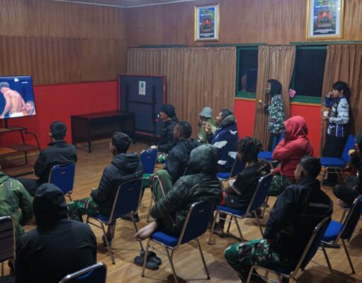 Kodim 1714/Puncak Jaya Gelar Nobar Pertandingan Piala Dunia 2026 di Kabupaten Puncak Jaya