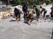 Progres Pengecoran Jalan TMMD Ke-129 Kodim 1807/Sorong Selatan Capai 55 Persen, Wujud Nyata Pengabdian TNI Membangun Desa