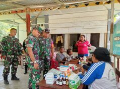 Sentuhan Kemanusiaan TMMD Ke-129, Satgas Kodim 1807/Sorong Selatan Gelar Pengobatan Gratis
