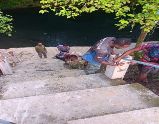 TMMD Ke-129 Kodim 1807/Sorong Selatan Wujudkan Lingkungan Bersih dan Sehat, Pembersihan Kampung Sesor Capai 50 Persen