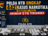Polda NTB Ungkap 442 Kasus Narkotika Semester I 2026, Amankan 574 Tersangka