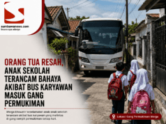 Orang Tua Resah, Anak Sekolah Terancam Bahaya Akibat Bus Karyawan Masuk Gang Permukiman