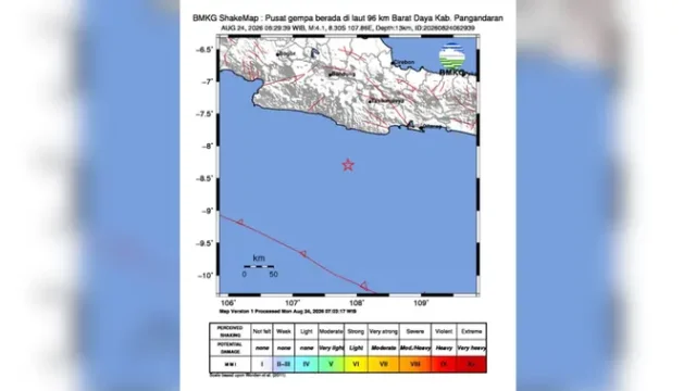 Gempa-M-41-Guncang-Laut-Pangandaran-Getaran-Dirasakan-hingga-Cianjur