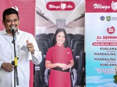 Gubernur Sumut Resmikan Penerbangan Perdana Wings Air ke Mandailing Natal