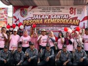 Ribuan Warga Tanggul Wetan, Ikuti Jalan Santai Pesona Peringati HUT RI Ke- 81 Berjalan Lancar.