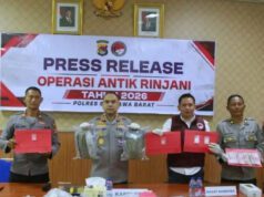 Kapolres Pimpin Press Release, Polres Sumbawa Barat Ungkap 4 Kasus Narkotika dalam Operasi Antik Rinjani 2026