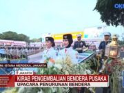 Sang Saka Merah Putih Dikirab ke Monas Usai Upacara Penurunan Bendera HUT ke-81 RI