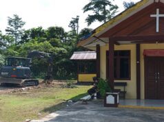 Dukung Pelayanan Umat, Satgas TMMD Ke-129 Kodim 1807/Sorong Selatan Siapkan Lahan Rumah Pastori di Kampung Sesor