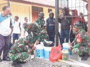 Kodim 1714/PJ Gelar Karya Bakti Merah Putih SMP Negeri 1 Mulia Kab. Puncak Jaya