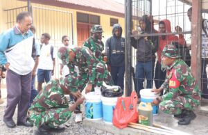 Kodim 1714/PJ Gelar Karya Bakti Merah Putih SMP Negeri 1 Mulia Kab. Puncak Jaya