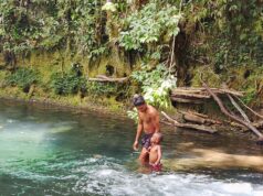 Keseruan Anak Anak Kp. Sesor menikmati Air Terjun, TMMD Ke-129 Buka Akses Wisata, Tangga Menuju Air Terjun Kini Lebih Nyaman Dilalui
