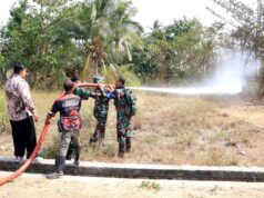 Perkuat Kesiapsiagaan Dalam Menangani Karhutla, Personel Lanud Sjamsudin Noor Asah Kemampuan Operasikan Kendaraan Pemadam Kebakaran