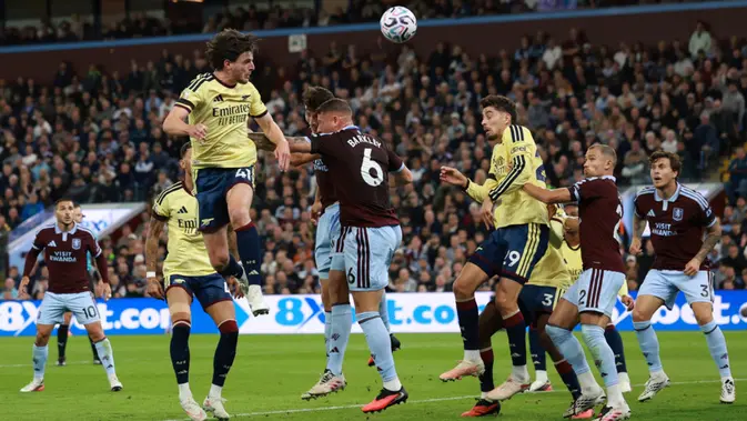 Arsenal Menang Tipis 1-0 atas Aston Villa, Saka Pencetak Gol Penentu