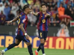 Barcelona Hajar Racing Santander 7-2, Raphinha Hattrick di Camp Nou