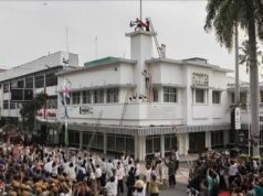 Bendera Merah Putih Berkibar di Hotel Yamato, Peron Digulingkan