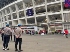 Brimob Sterilisasi SUGBK Jelang Laga Bangladesh vs Malaysia dan Indonesia vs Singapura
