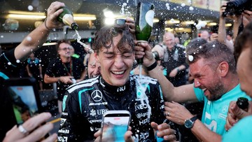 George Russell Menang Ketiga Kali Musim Ini, Kalahkan Verstappen di Azerbaijan