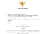 Bupati Sumbawa Keluarkan SE Larangan Gratifikasi, Suap, Pemerasan dan Pungli