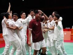 Indonesia Raih Emas Pertama lewat Dramatisme Badminton Beregu Putra
