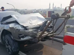 Jeep Tiagan Tabrak Mazda di Tol Wiyoto Wiyono, Tak Ada Korban Jiwa