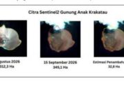 Luas Gunung Anak Krakatau Bertambah 32,8 Hektare Usai Erupsi Menerus
