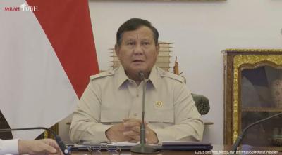 Prabowo Pimpin Rapat Penanganan Bencana, Kepala Daerah Ikut Secara Daring