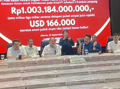 Uang Rp1 Triliun Disita Kejagung dari Kasus Korupsi Hutan Lampung