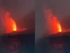 Warga Saksikan Erupsi Anak Krakatau Saat Memancing Tengah Malam