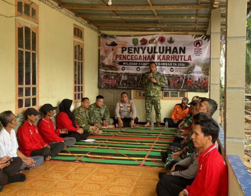 TNI Gelar Penyuluhan Pencegahan Karhutla di Kabupaten Sambas