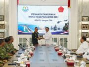 Panglima TNI Tandatangani Nota kesepahaman Dengan Kepala Badan Otorita Pengelola Pantai Utara Jawa