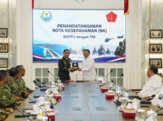 Panglima TNI Tandatangani Nota kesepahaman Dengan Kepala Badan Otorita Pengelola Pantai Utara Jawa