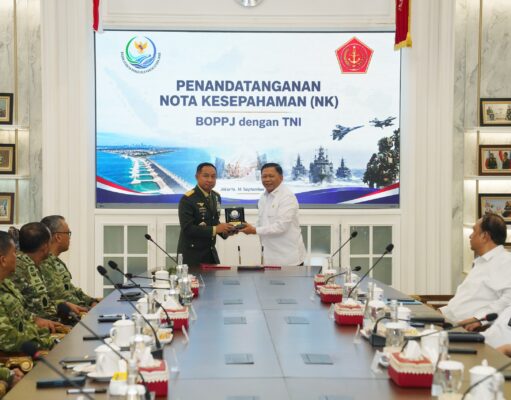 Panglima TNI Tandatangani Nota kesepahaman Dengan Kepala Badan Otorita Pengelola Pantai Utara Jawa