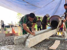 Kodim 1710/Mimika Rampungkan Jembatan Beton di Kelurahan Pasar Sentral