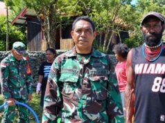 Kodim 1714/Puncak Jaya Salurkan Air Bersih, Wujud Kepedulian TNI kepada Warga Pagaleme