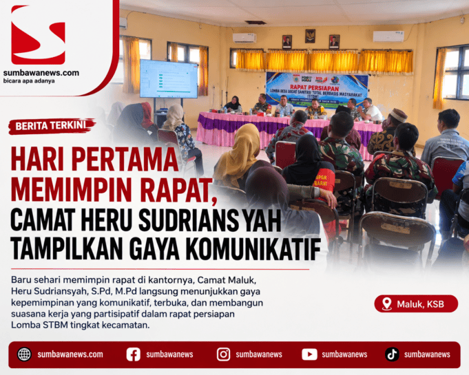 Hari Pertama Memimpin Rapat, Camat Heru Sudriansyah Tampilkan Gaya Komunikatif