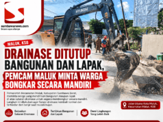 Drainase Ditutup Bangunan dan Lapak, Pemcam Maluk Minta Warga Bongkar Secara Mandiri